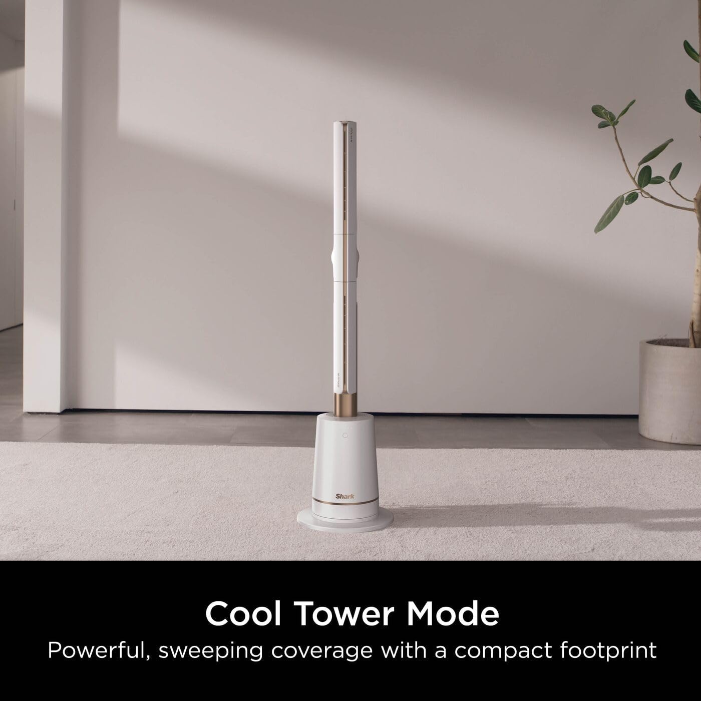 Shark TurboBlade Bladeless Tower Fan, High-Speed Multi-Directional, Projects Air up to 20 Metres, Quiet Power, 10 Speeds, 180 Oscillation, Remote