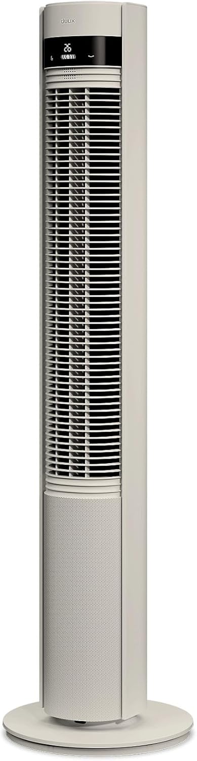 Duux Elevate Smart Tower Fan, Remote Control, Alexa & Smart App, 26 Cooling Speeds, 12-Hour Timer, 80 Degree Oscillation, Sleep Mode, Built-In Ionizer
