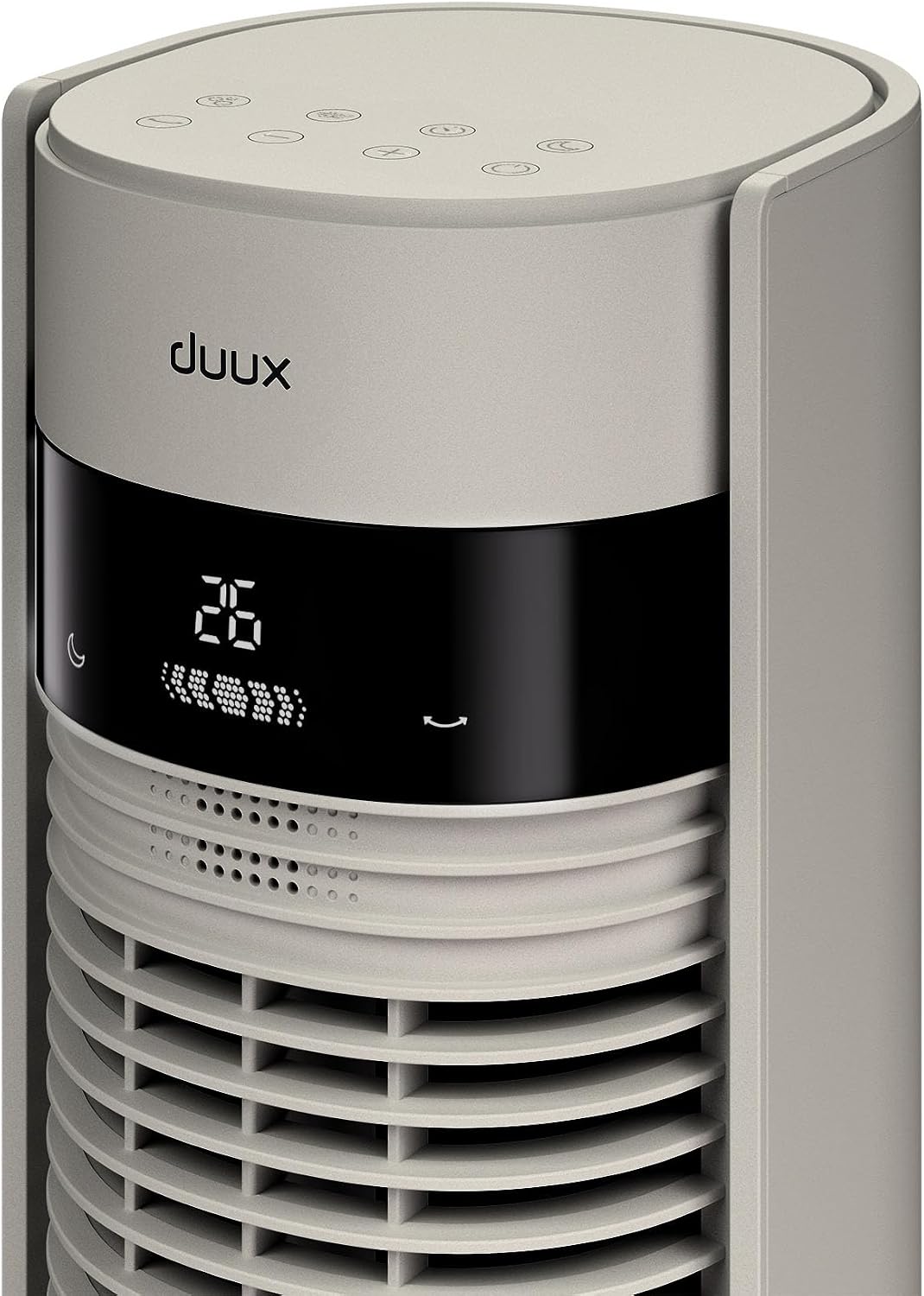 Duux Elevate Smart Tower Fan, Remote Control, Alexa & Smart App, 26 Cooling Speeds, 12-Hour Timer, 80 Degree Oscillation, Sleep Mode, Built-In Ionizer