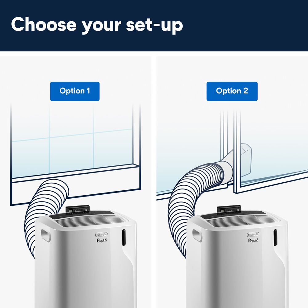 De'Longhi Pinguino PAC EM82 Portable Air Conditioner – 3 Speeds, Remote, 360° Castors