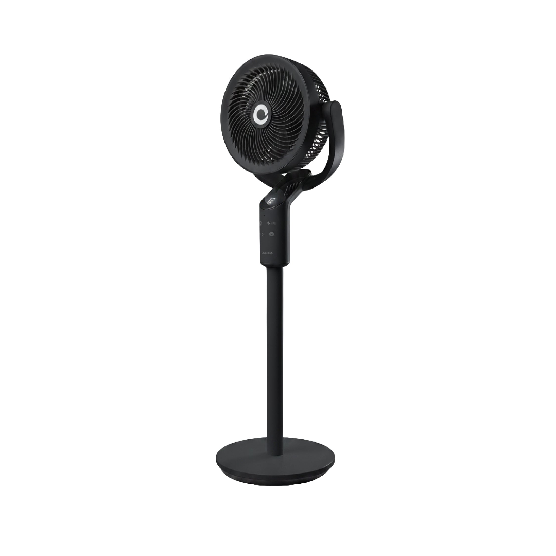 Devola Platinum Low Noise 8 Inch Air Circulator Pedestal Fan, Grey - DVPF8DCB