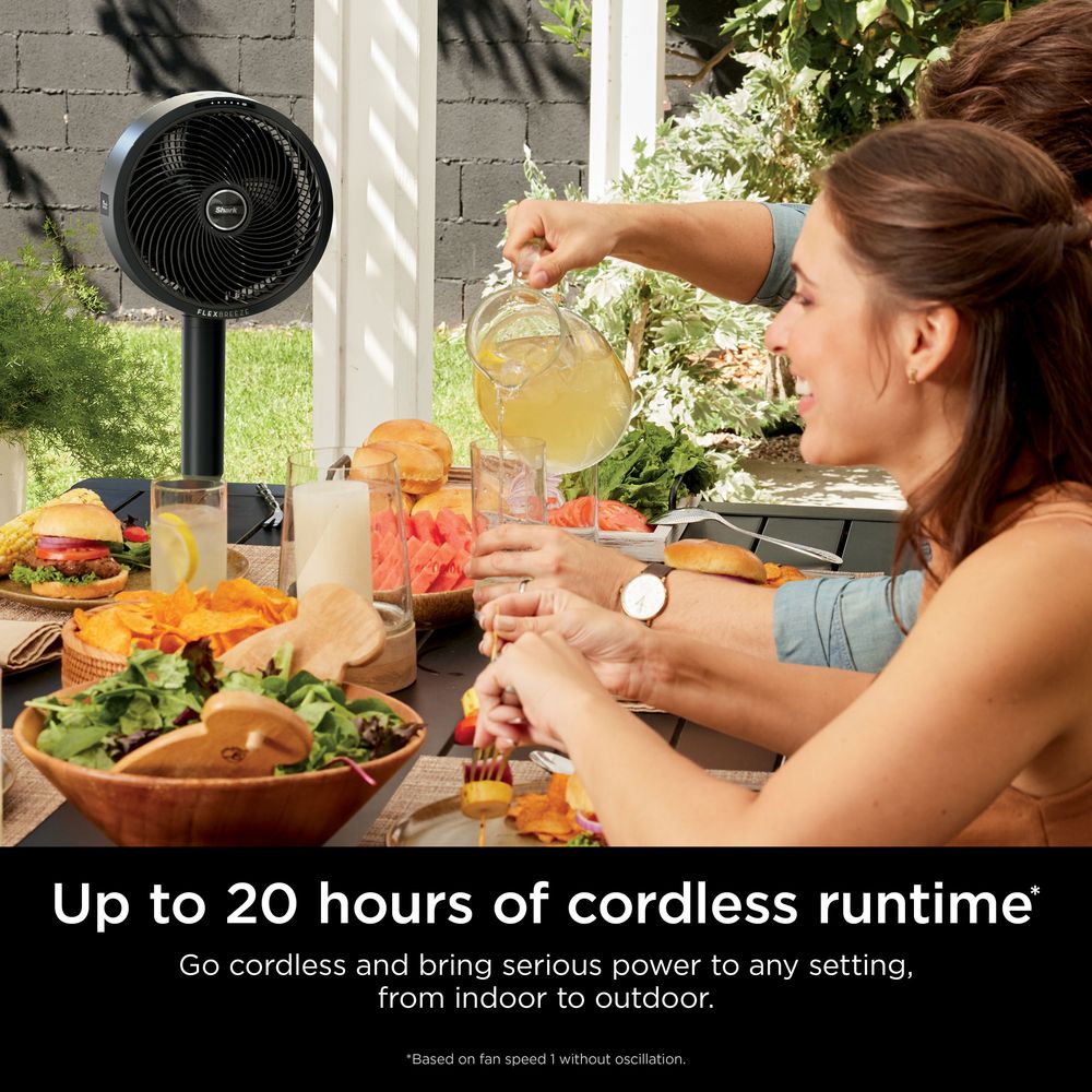 Shark FlexBreeze Cordless Fan with InstaCool Misting – Up to 24h, 5 Speeds