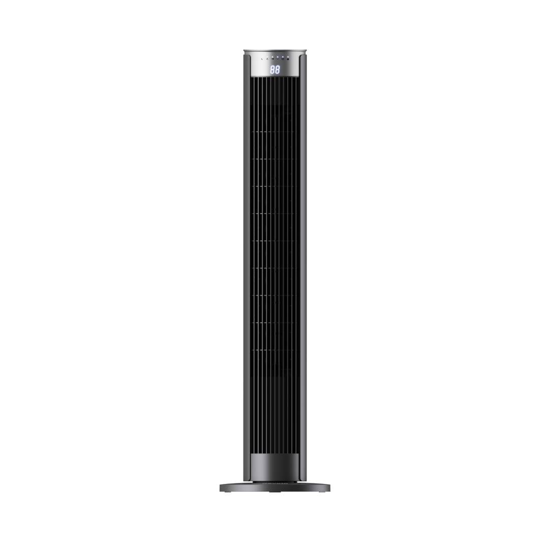 Devola Platinum 38 Inch Tower Fan with Remote, Black & Silver - DVTF38PBS