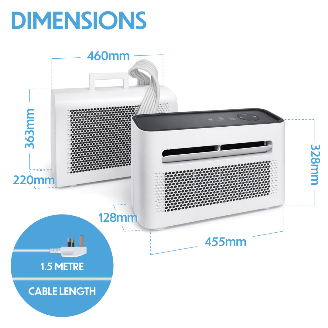 Prem-i-air 3-in-1, 5,000 BTU Split Air Conditioner with 24 Hour Timer and App Control - EH1962