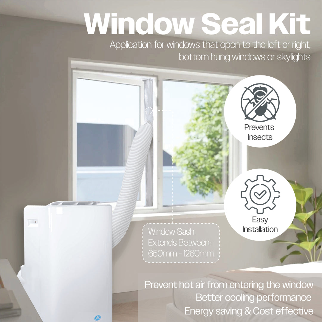 Prem-i-air 4-in-1, 12,000 Btu Portable Air Conditioner, with Remote, WiFi & Dust Cover, White