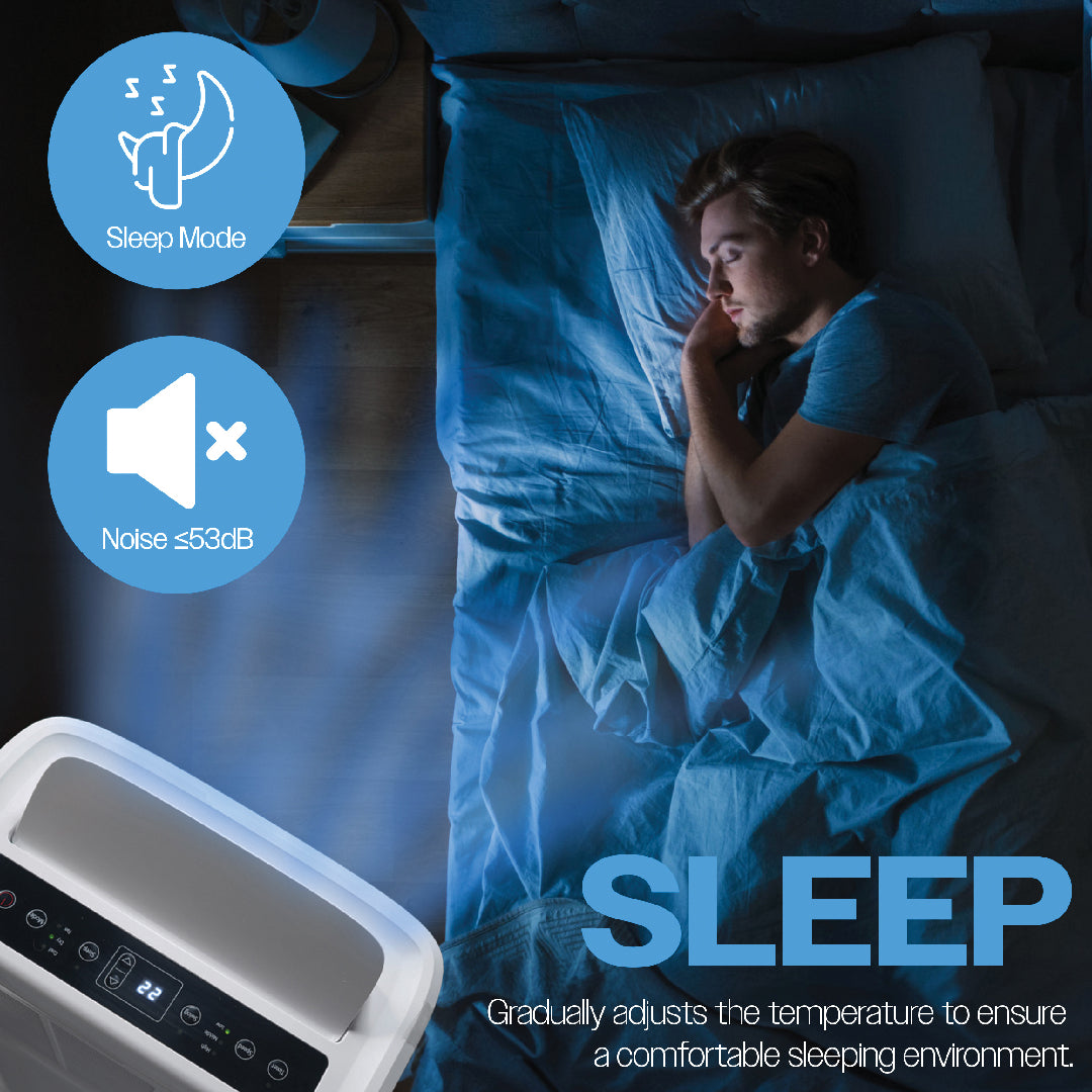 Prem-i-air 4-in-1, 14,000 Btu Portable Air Conditioner with Remote, WiFi & Dust Cover, White