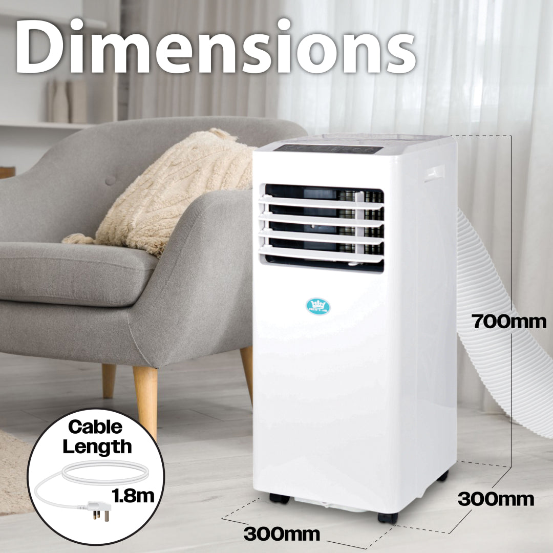 Prem-i-air 4-in-1, 8,000 Btu Portable Air Conditioner, with Remote,WiFi & dust filter, White
