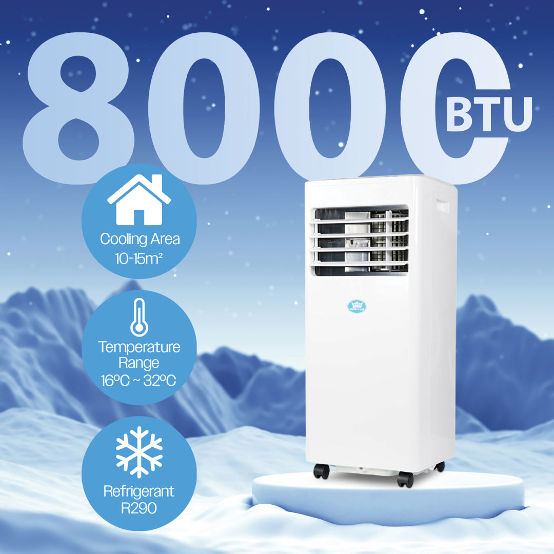 Prem-i-air 4-in-1, 8,000 Btu Portable Air Conditioner, with Remote,WiFi & dust filter, White