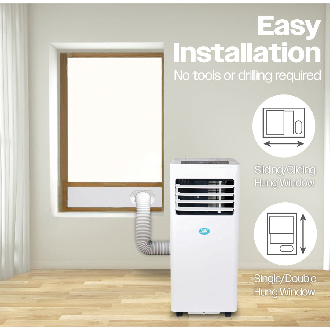 Prem-i-air 4-in-1, 8,000 Btu Portable Air Conditioner, with Remote,WiFi & dust filter, White