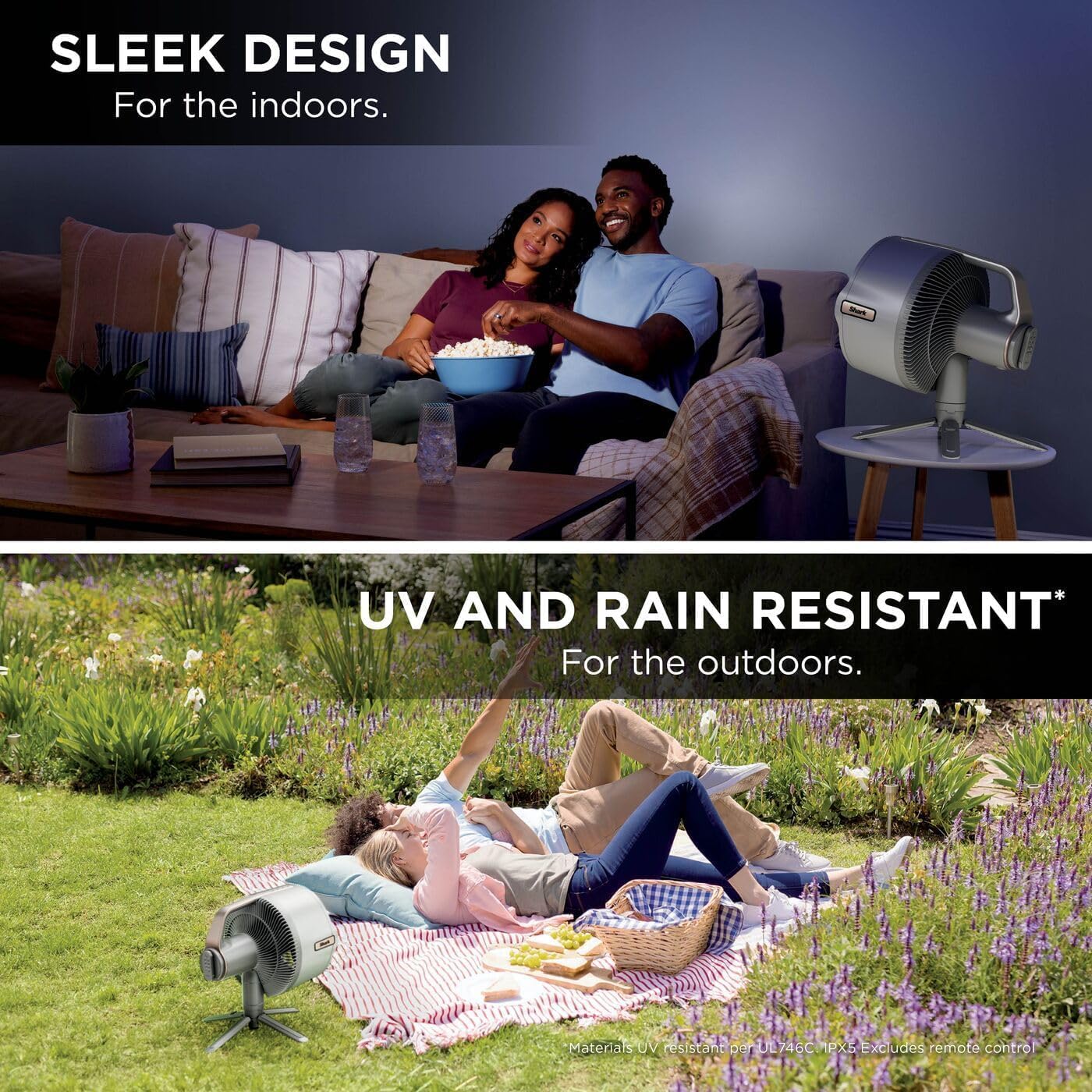 Shark FlexBreeze Pro Mist Cordless Indoor & Outdoor Fan with Outdoor Misting System, Up to 20m Reach, 24hr Runtime, Pedestal & Table Fan, 5 Speeds