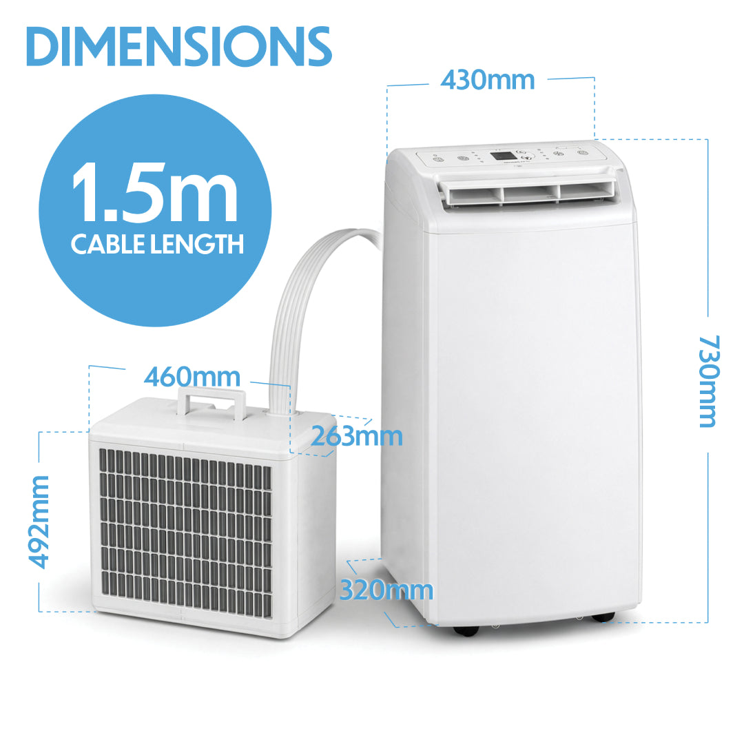 Prem-i-air 4-in-1 12,000 BTU Split Air Conditioner with 24 Hour Timer and App Control