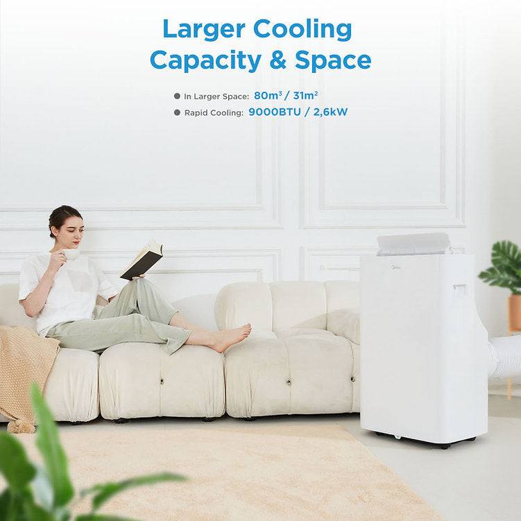 Midea 9000BTU 2.6kW Portable Air Conditioner - MPPQ-09CRN7-MID-WIFI