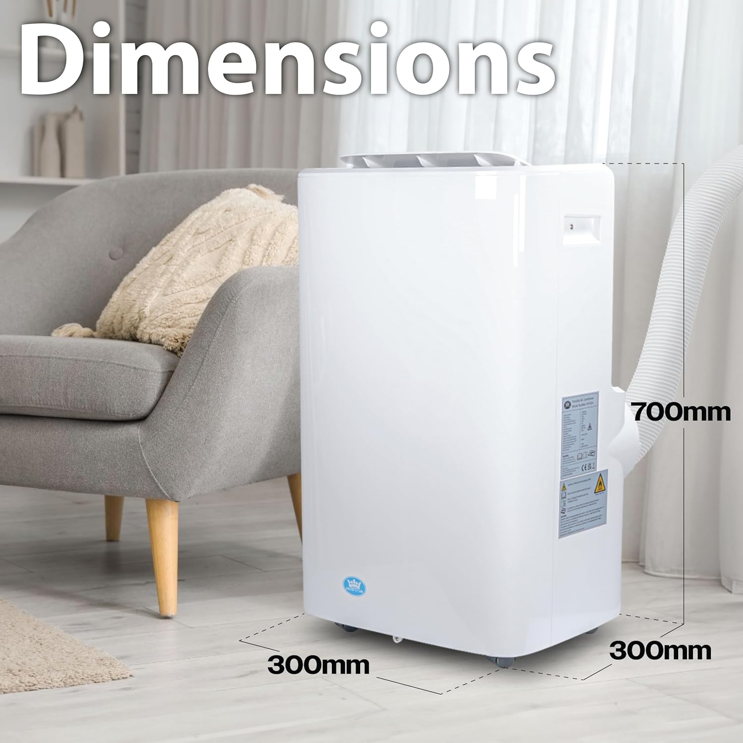 Premiair 14,000BTU Portable Air Conditioner with Remote Control, Window Kit and Dust Cover - EH1926