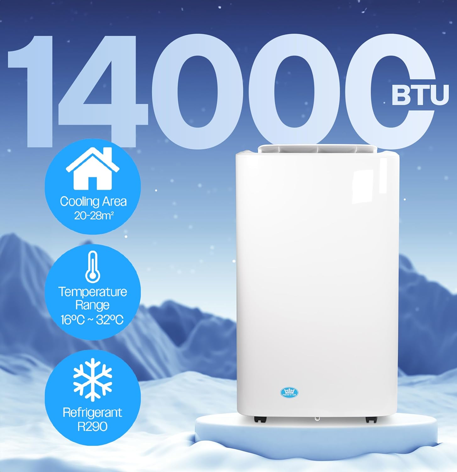 Premiair 14,000BTU Portable Air Conditioner with Remote Control, Window Kit and Dust Cover - EH1926