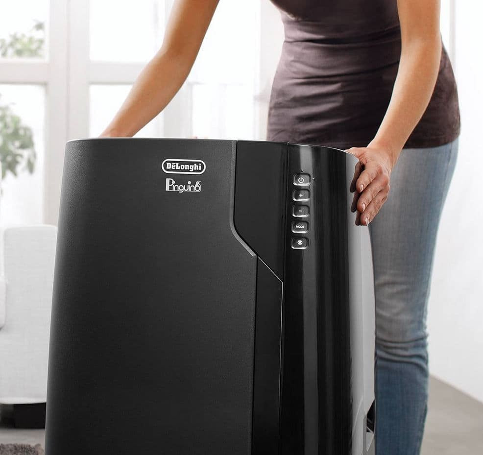 Delonghi Pinguino PAC EX120 Silent Portable Air Conditioner and Dehumidifier with Real Feel Technology 11500 BTU