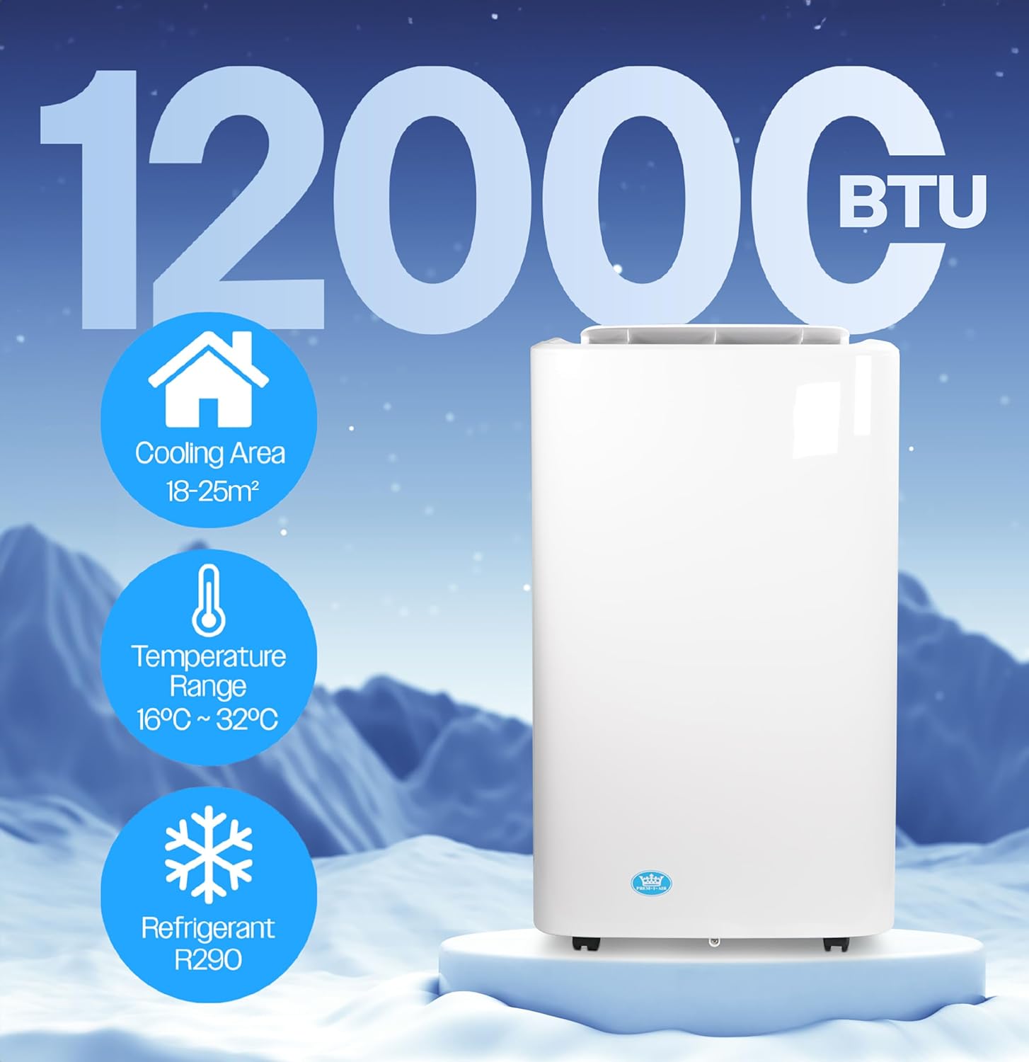 Premiair 12,000BTU Portable Air Conditioner with Remote Control, Window Kit and Dust Cover - EH1924