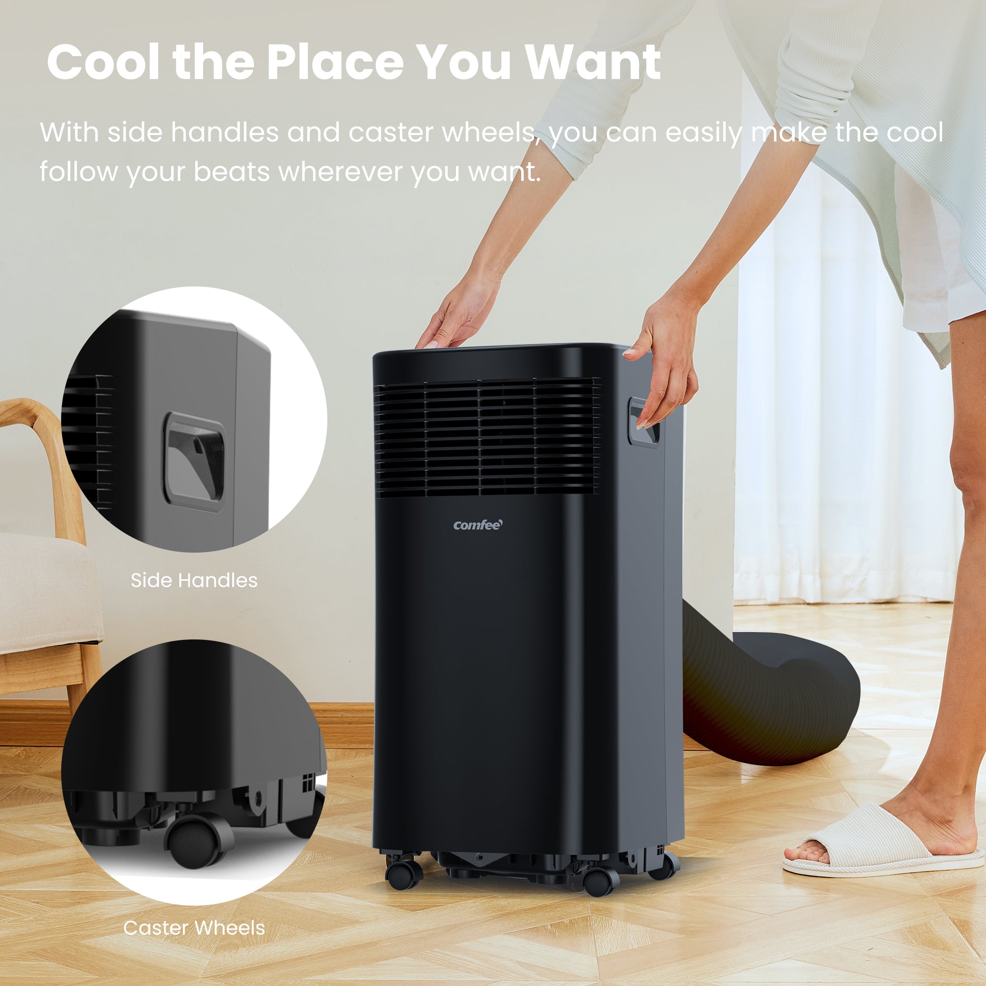 Midea Comfee 2.0kW 7000BTU Portable Air Conditioner - Black - MPPHA-07CRN7-QB6-L1(C) - MPPHA-07CRN7-COM-BL