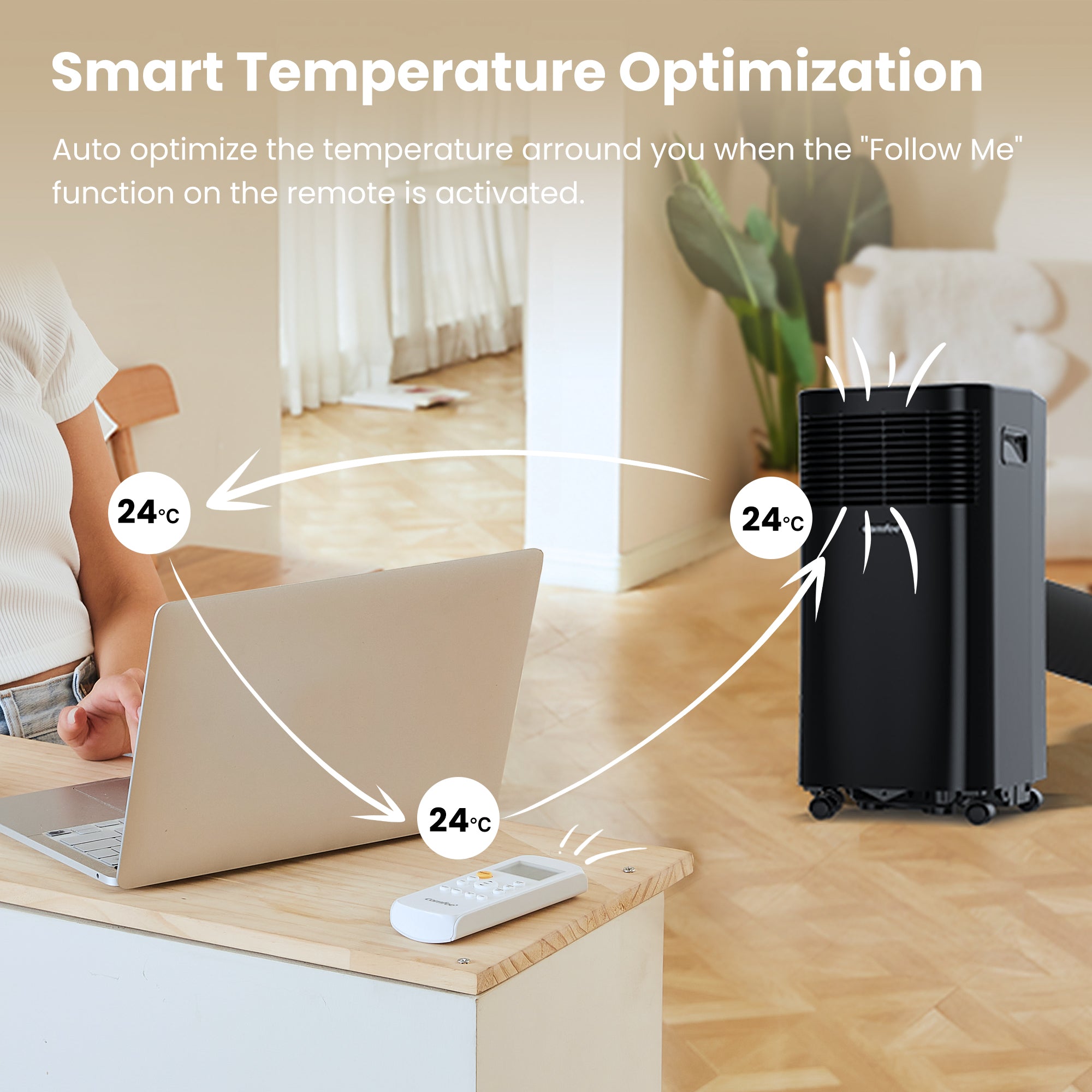 Midea Comfee 2.0kW 7000BTU Portable Air Conditioner - Black - MPPHA-07CRN7-QB6-L1(C) - MPPHA-07CRN7-COM-BL