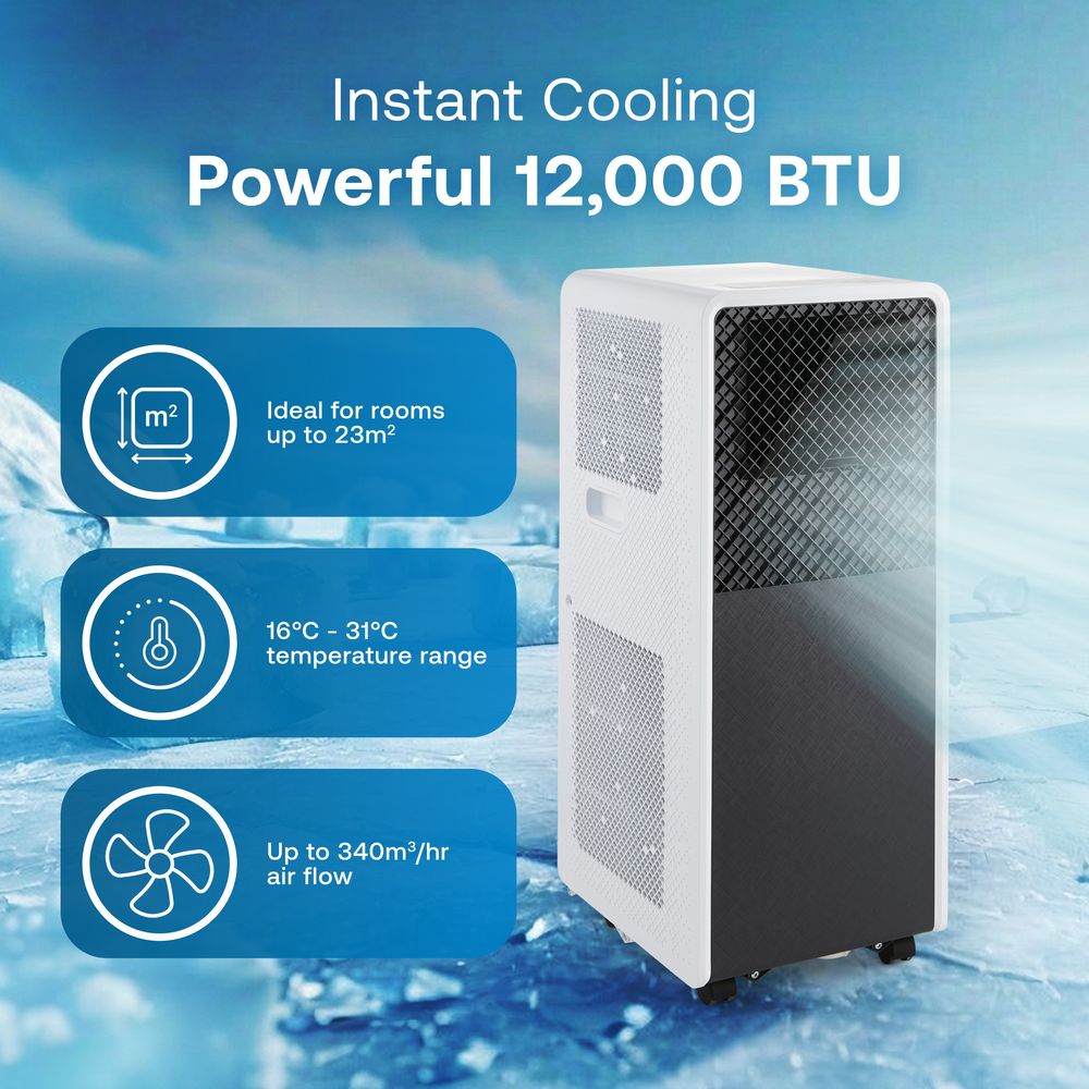 Dimplex EcoIQ DXPAC002 Portable Air Conditioner – 12000 BTU, 3-in-1, WiFi