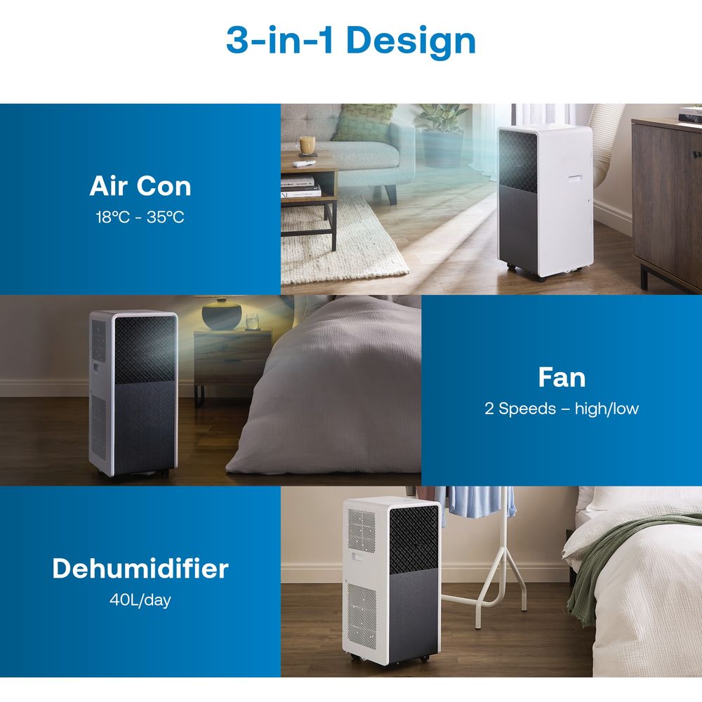 Dimplex EcoIQ DXPAC002 Portable Air Conditioner – 12000 BTU, 3-in-1, WiFi