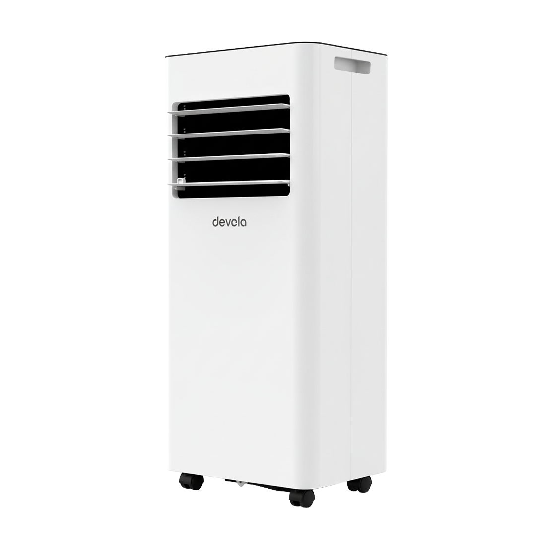 Devola Compact Portable Air Conditioner with Wi-Fi and 2x Window kits - 7000 BTU - Cooling - White - DVAC7K