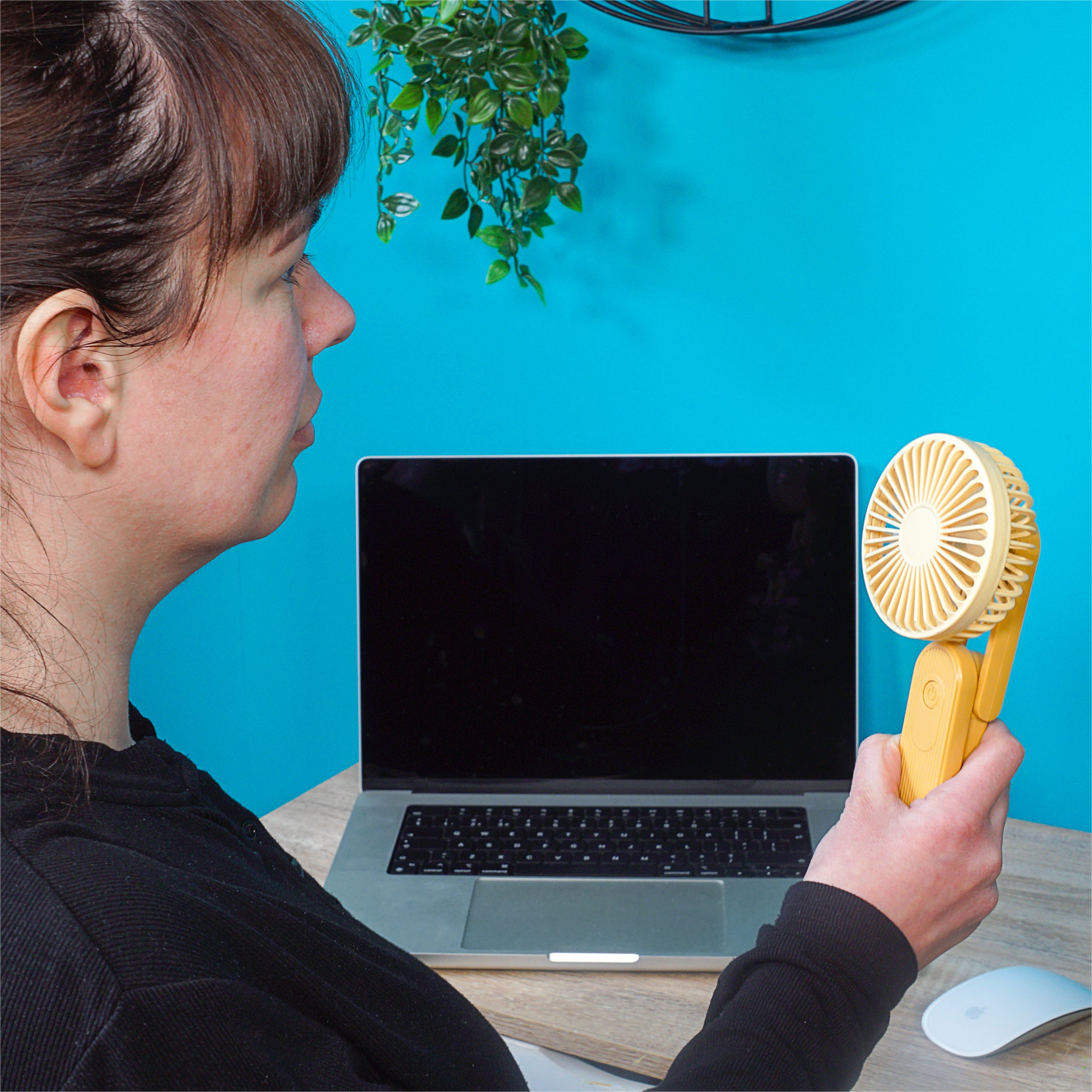 Prem-i-air Mini Desk and Hand Held Fan Yellow - EH1952Y