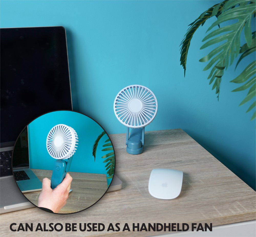 Prem-i-air Mini Desk and Hand Held Fan Green - EH1952G