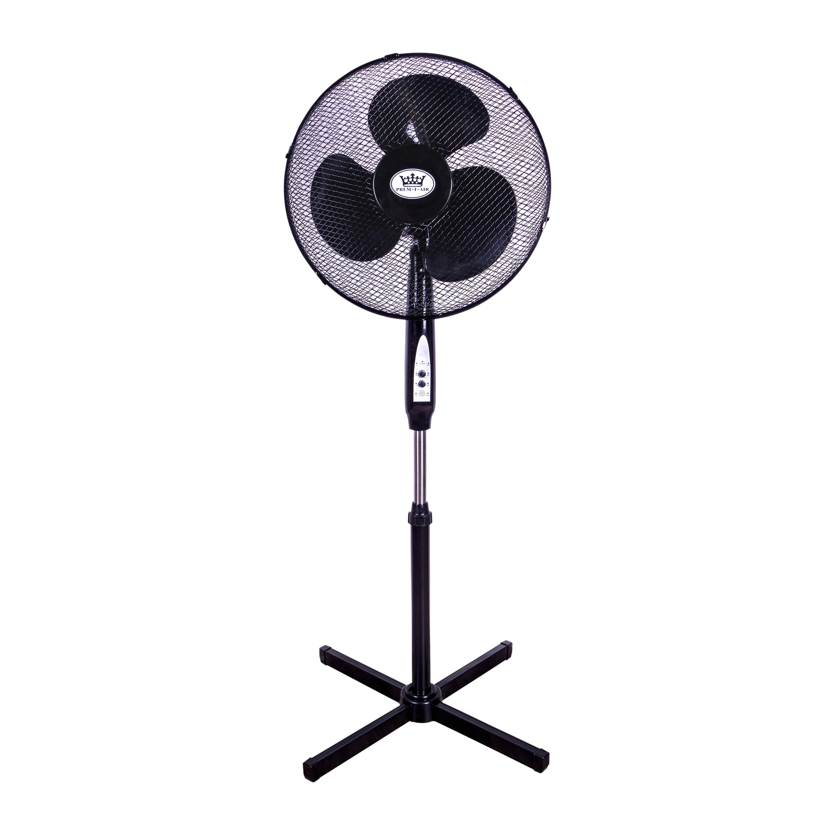 Prem-i-air 40W 16" Pedestal Fan with Remote Black - EH1826BLK