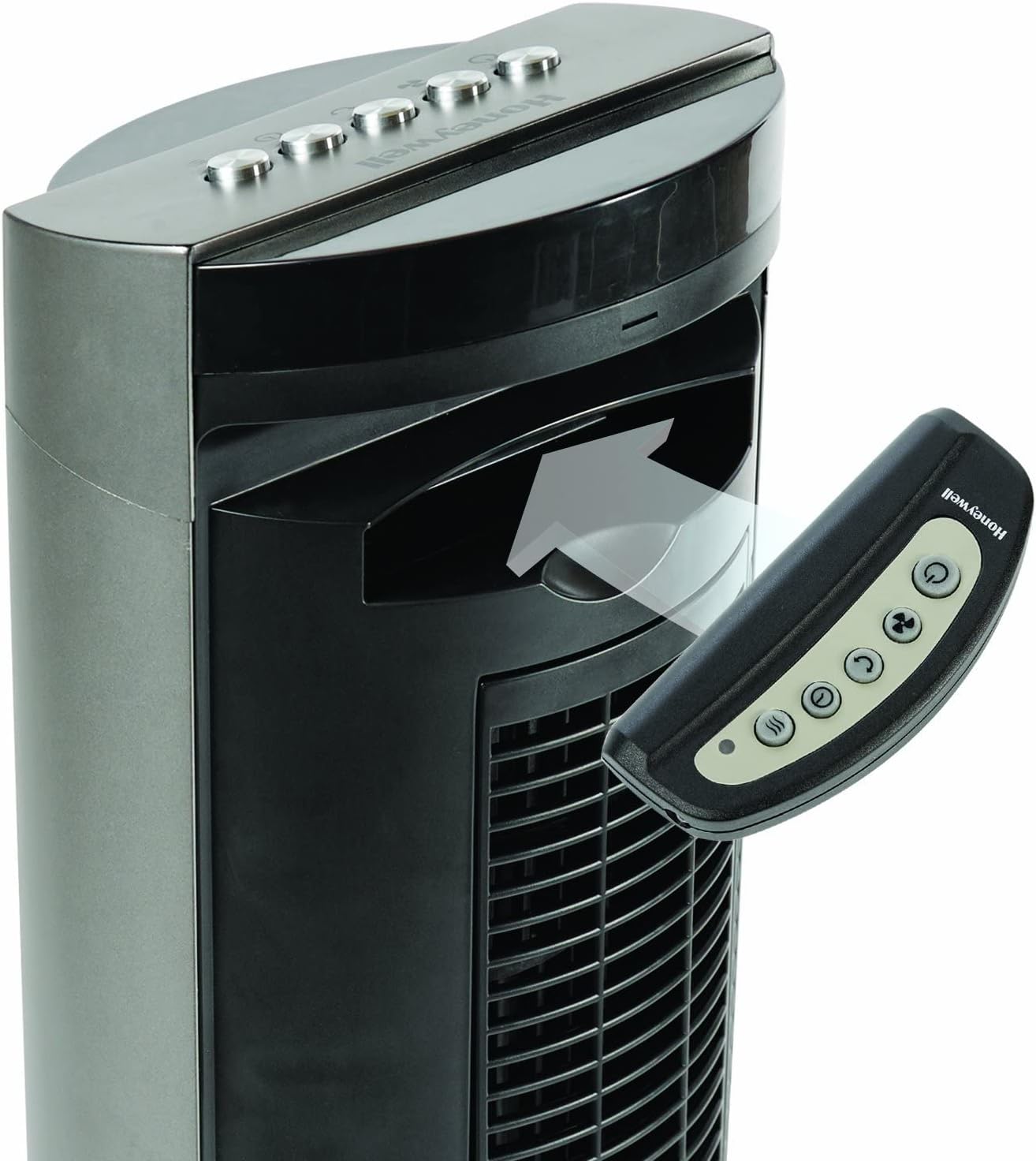 Honeywell Comfort Control Oscillating Tower Fan With 3 speed settings & Timer Black - HO-5500RE1