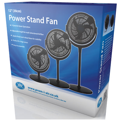 Premiair 12" Power Pedestal Fan With Remote - EH1860