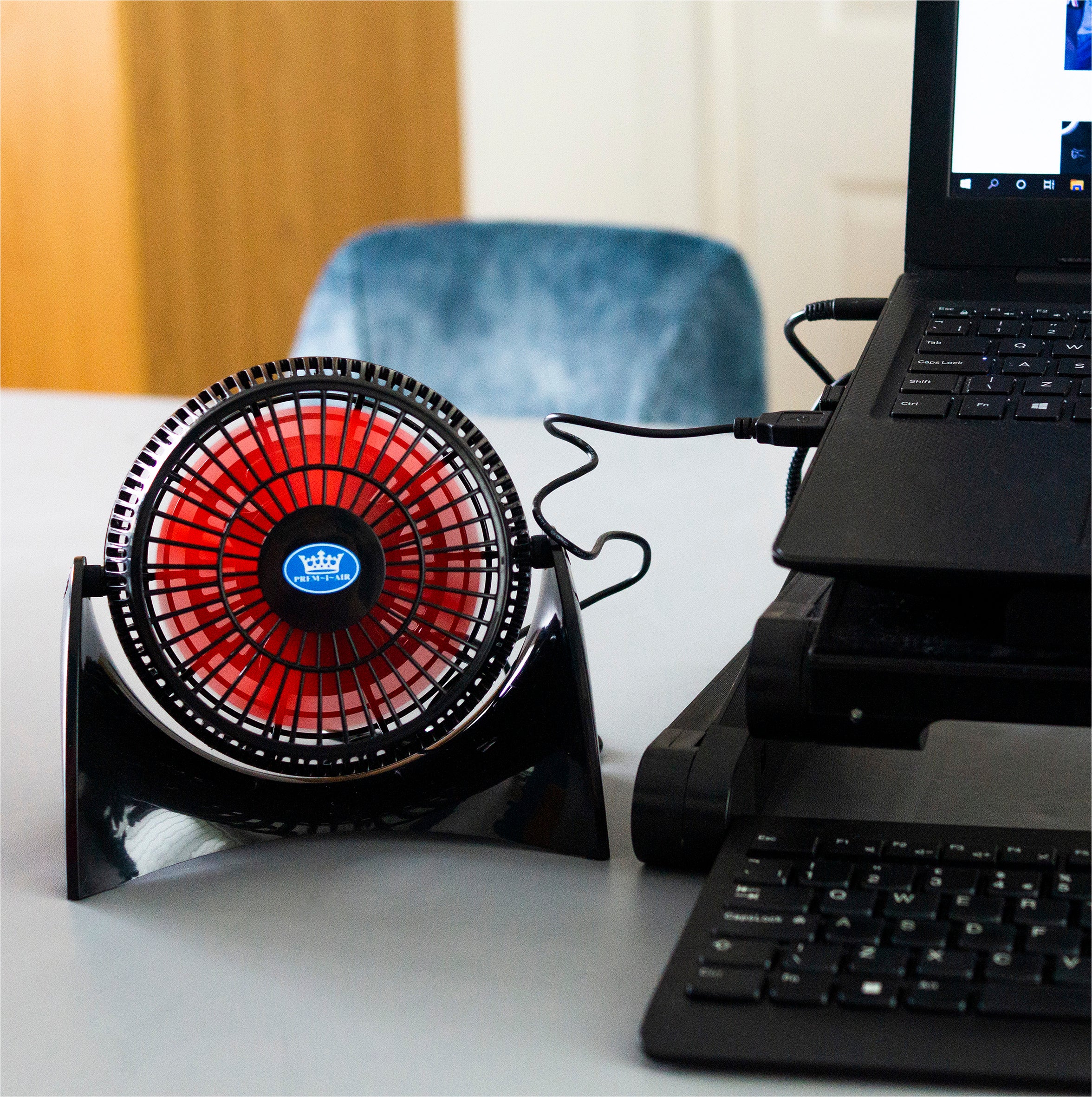 Prem-i-air 5" Ultra Quiet USB Fan with 2 Fan Speeds - EH1698