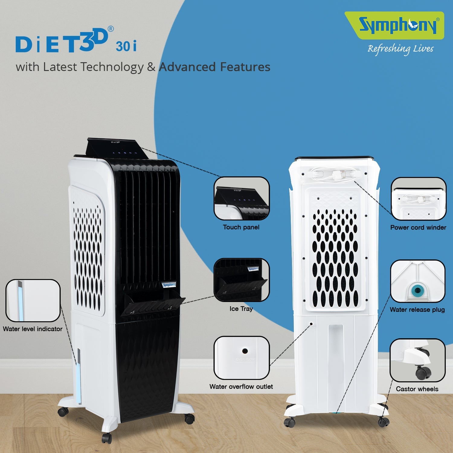 Symphony Diet 3D 30i Evaporative Air Cooler - DIET3D30i