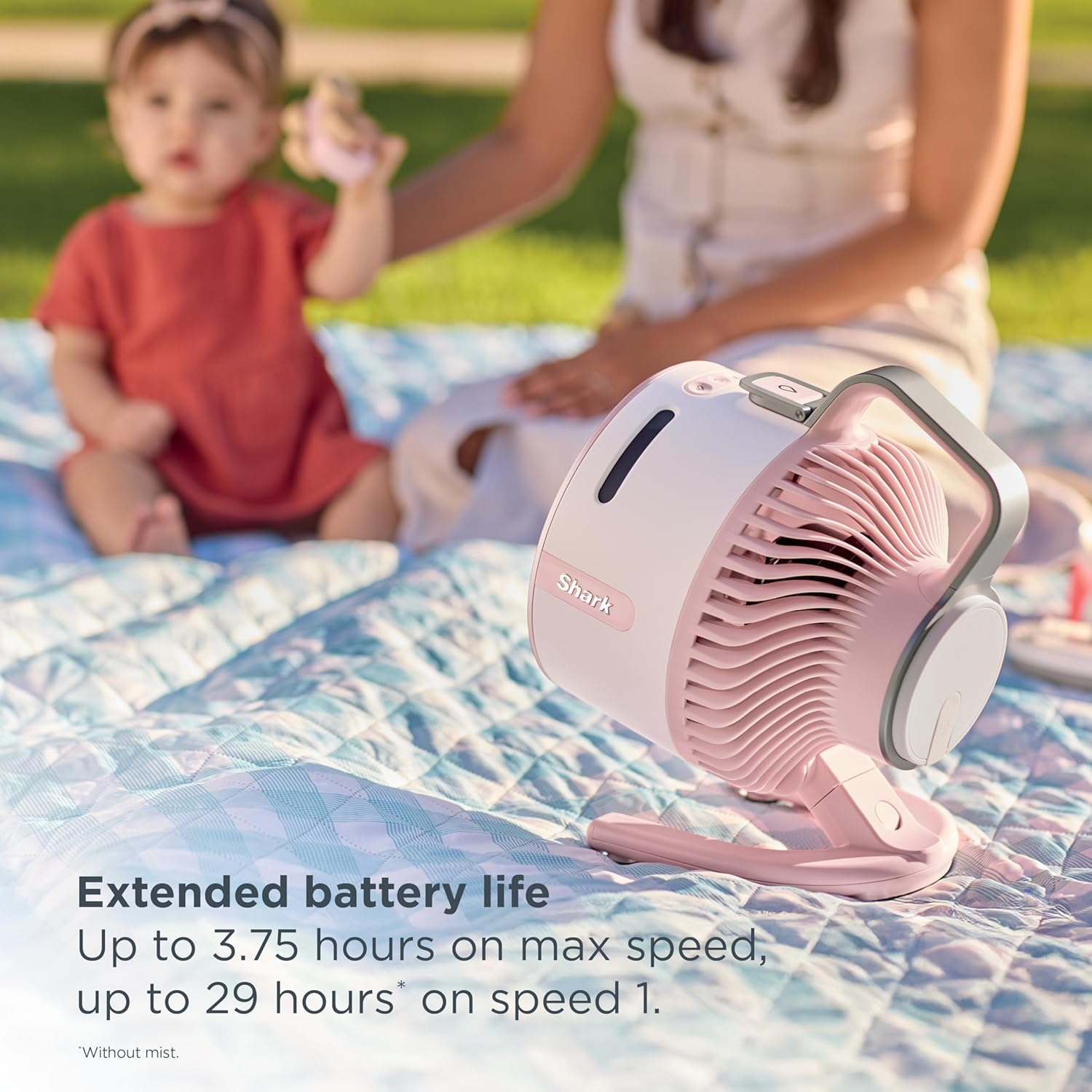 Shark FlexBreeze HydroGo Pro Fan - Powerful portable fan, indoor & outdoor, dry-touch evaporative mist, corded & cordless, 5 speeds