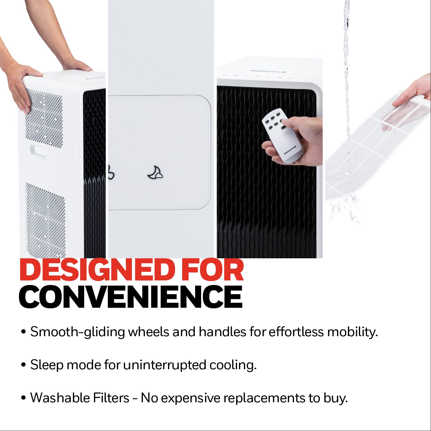 Honeywell HX Series 3-in-1 Cooling, Dehumidifying and Fan 9000BTU Portable Air Conditioner - HX09CESAWG