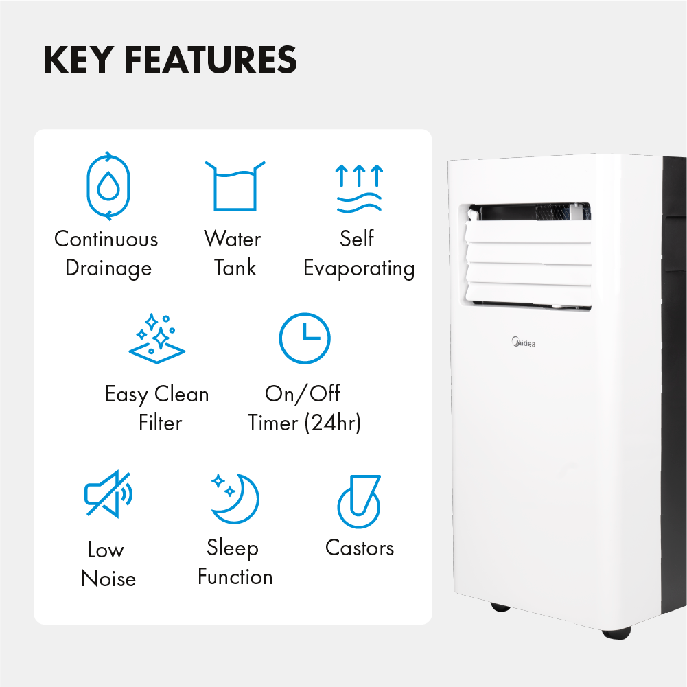 Comfee Economy 9000BTU Portable Air Conditioning Unit - MPPHH7-09CRN7