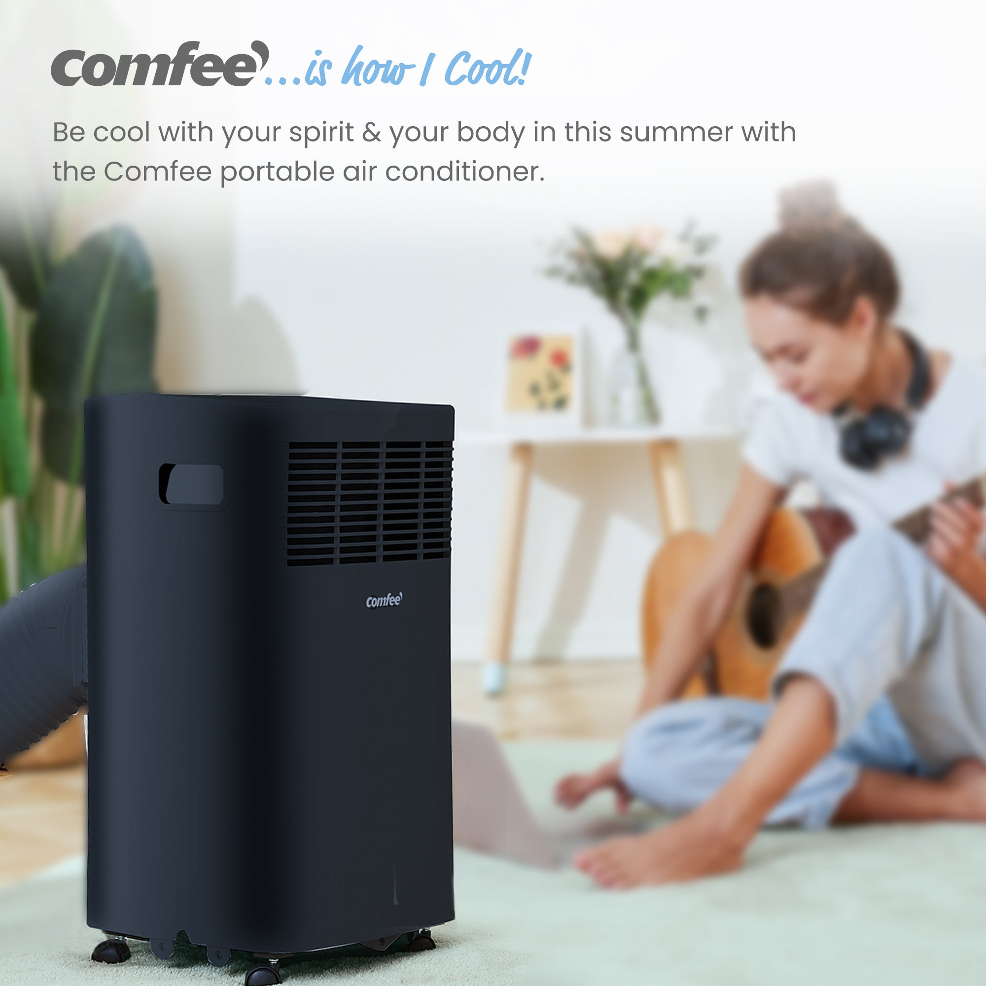 Midea Comfee 2.6kW 9000 BTU Portable Air Conditioner - Black - MPPHA-09CRN7-COM-BL