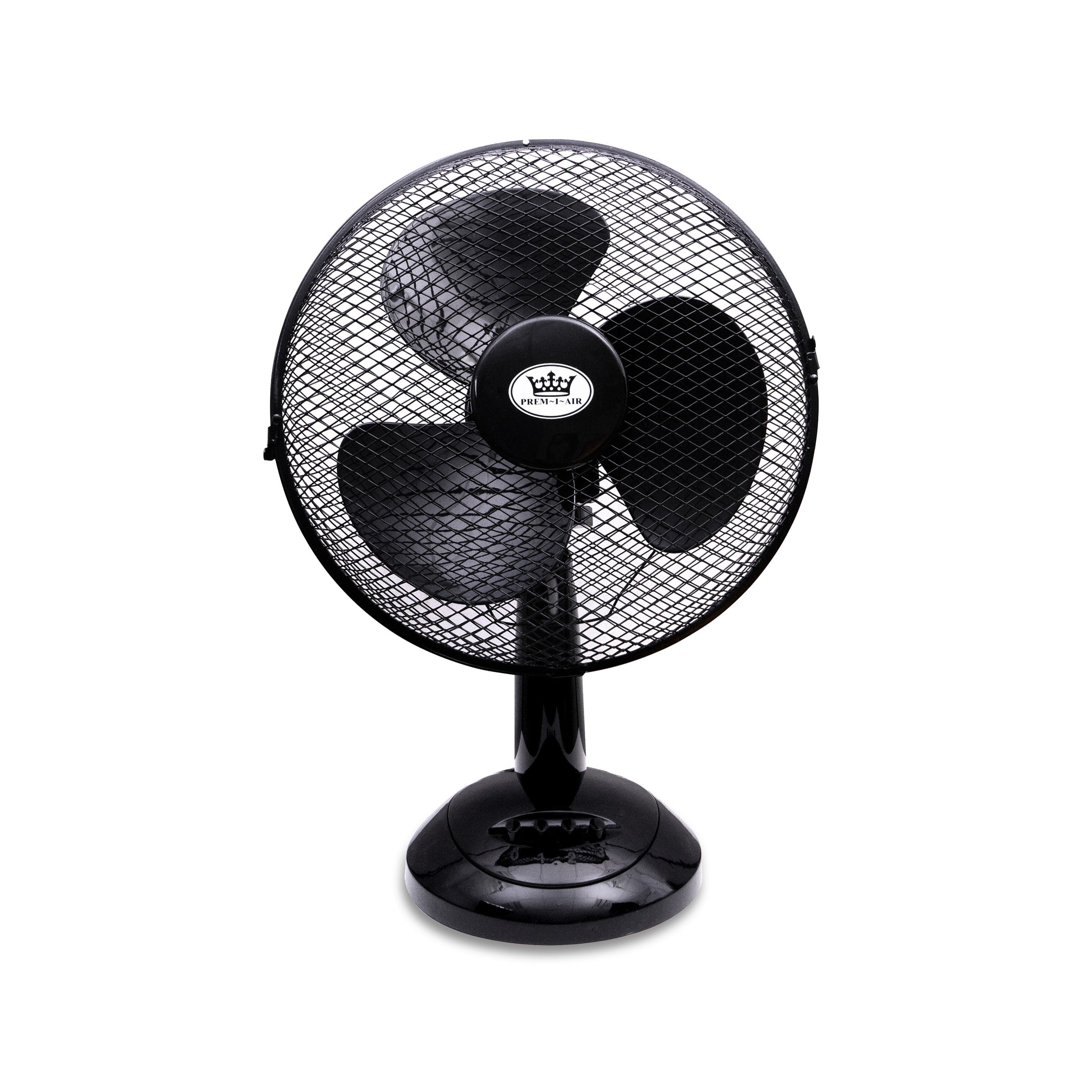 Prem-i-air 12" Desk Fan Black - EH1522BLK