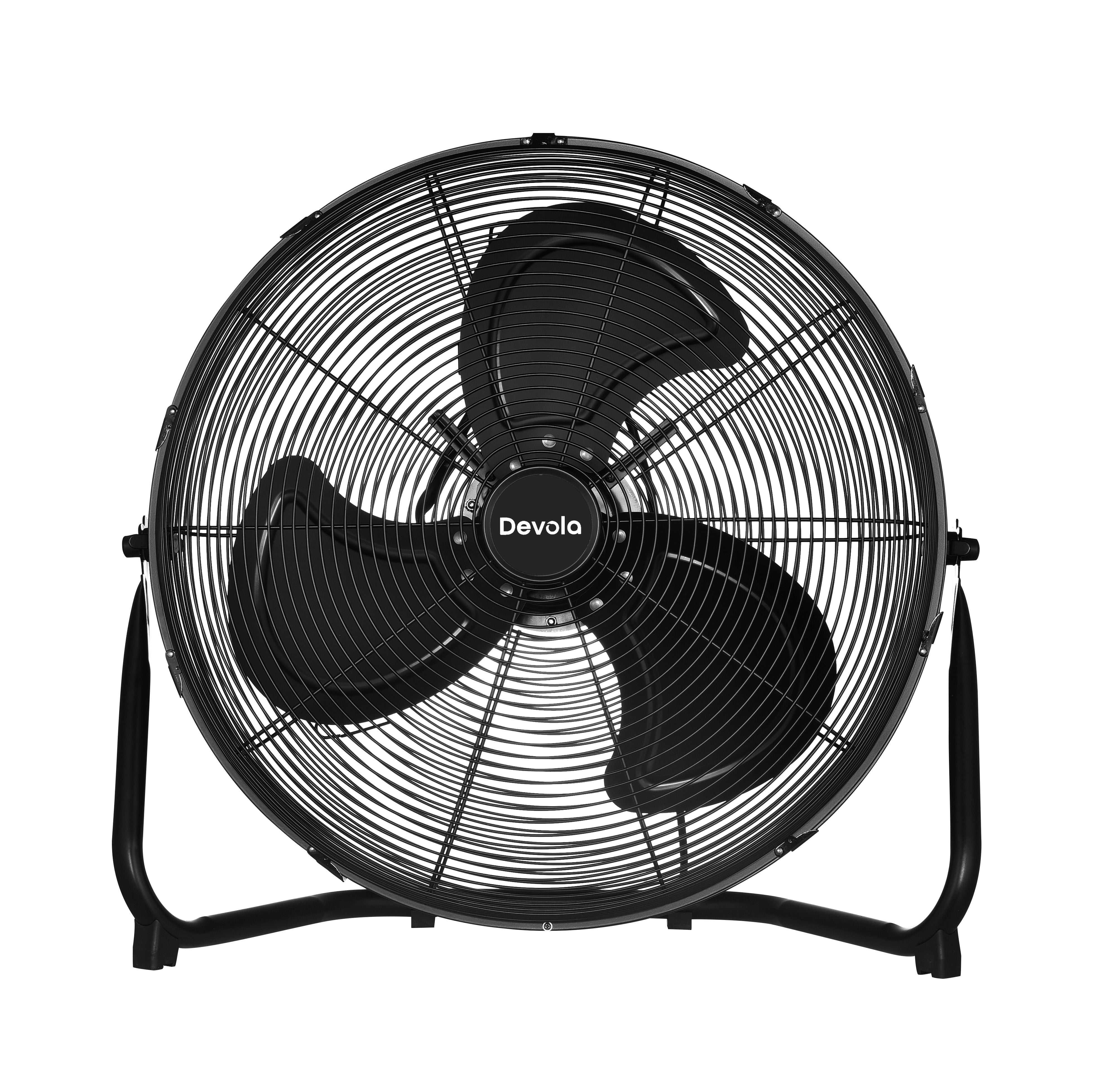 Devola High Power 80W 3 Speed 20-inch Floor Fan - Black - DV20FFB