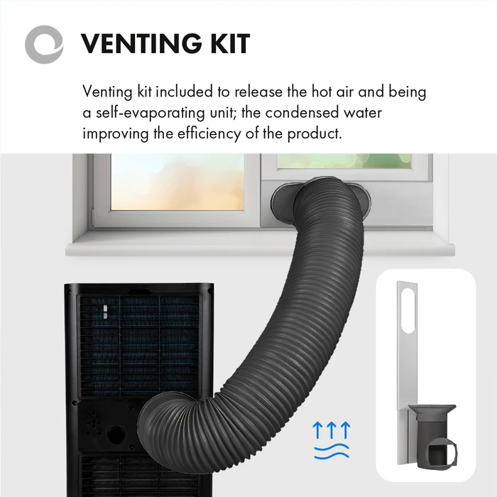 Devola Portable Air Conditioner with Wifi and Window Kit - 9000 BTU - Black - DVAC09CB