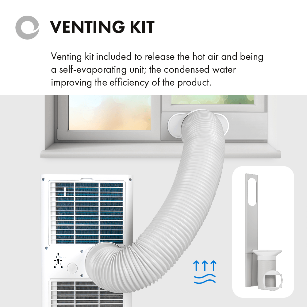 Devola Portable Air Conditioner with Wifi and Window Kit - 9000 BTU - White - DVAC09CW