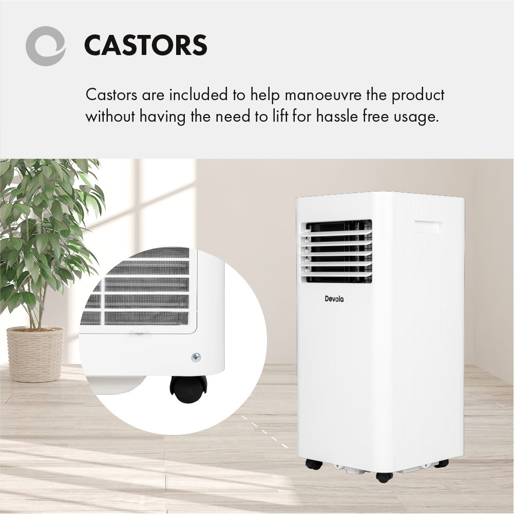 Devola Portable Air Conditioner with Wifi and Window Kit - 9000 BTU - White - DVAC09CW