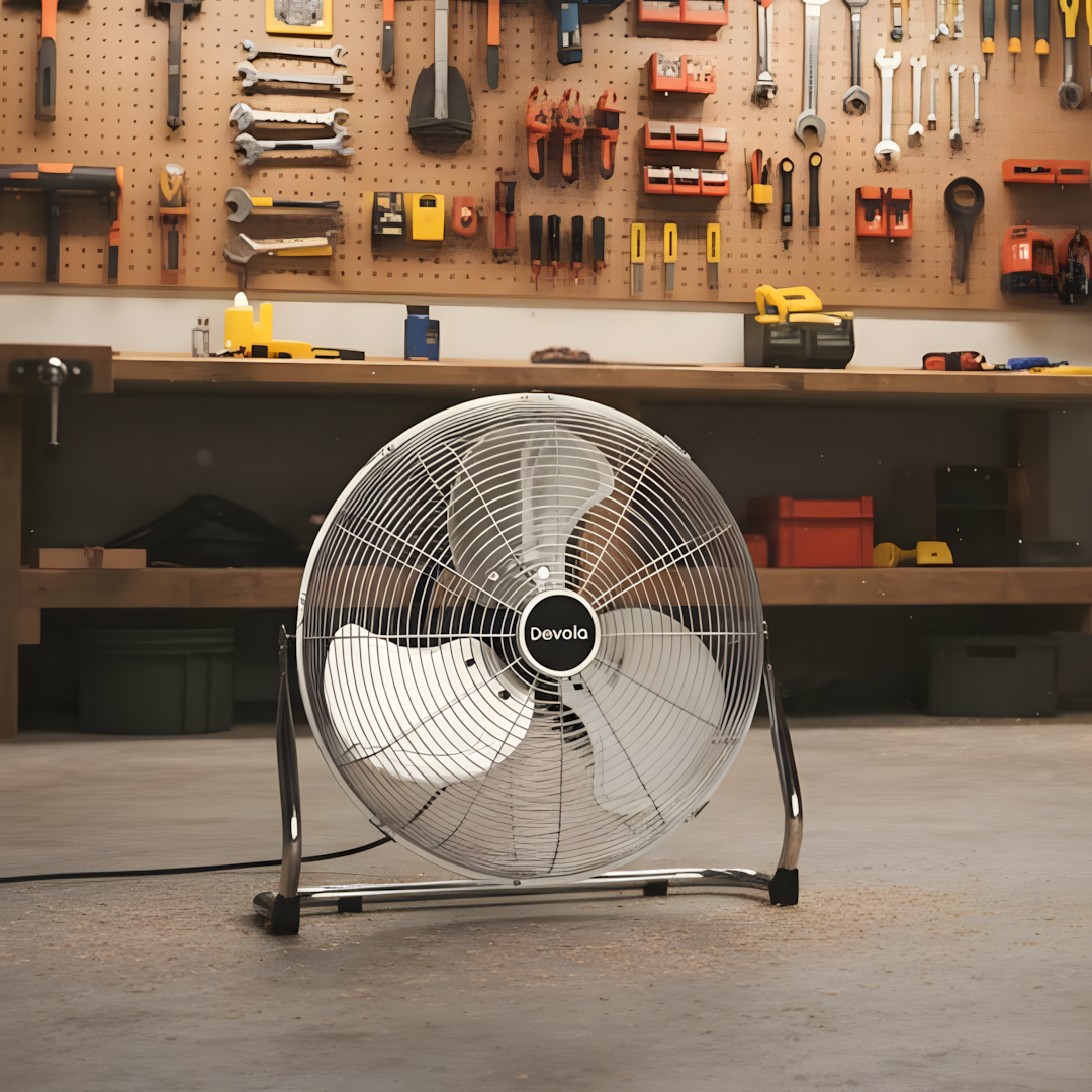 Devola 3 Speed 16-inch Floor Fan - Chrome - DV16FFC