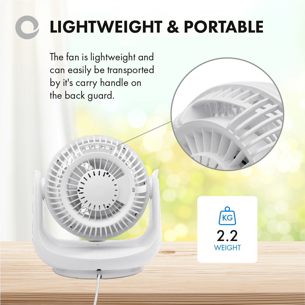 Devola Platinum Low Noise DC 9 inch Air Circulator Fan White - DVF9DCFAN