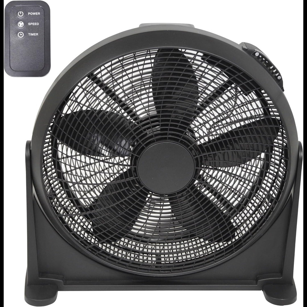 Prem-i-air 20" Powerful Cooling Floor Fan with 3 Speeds, Remote With Timer, Quiet Operation - EH1681