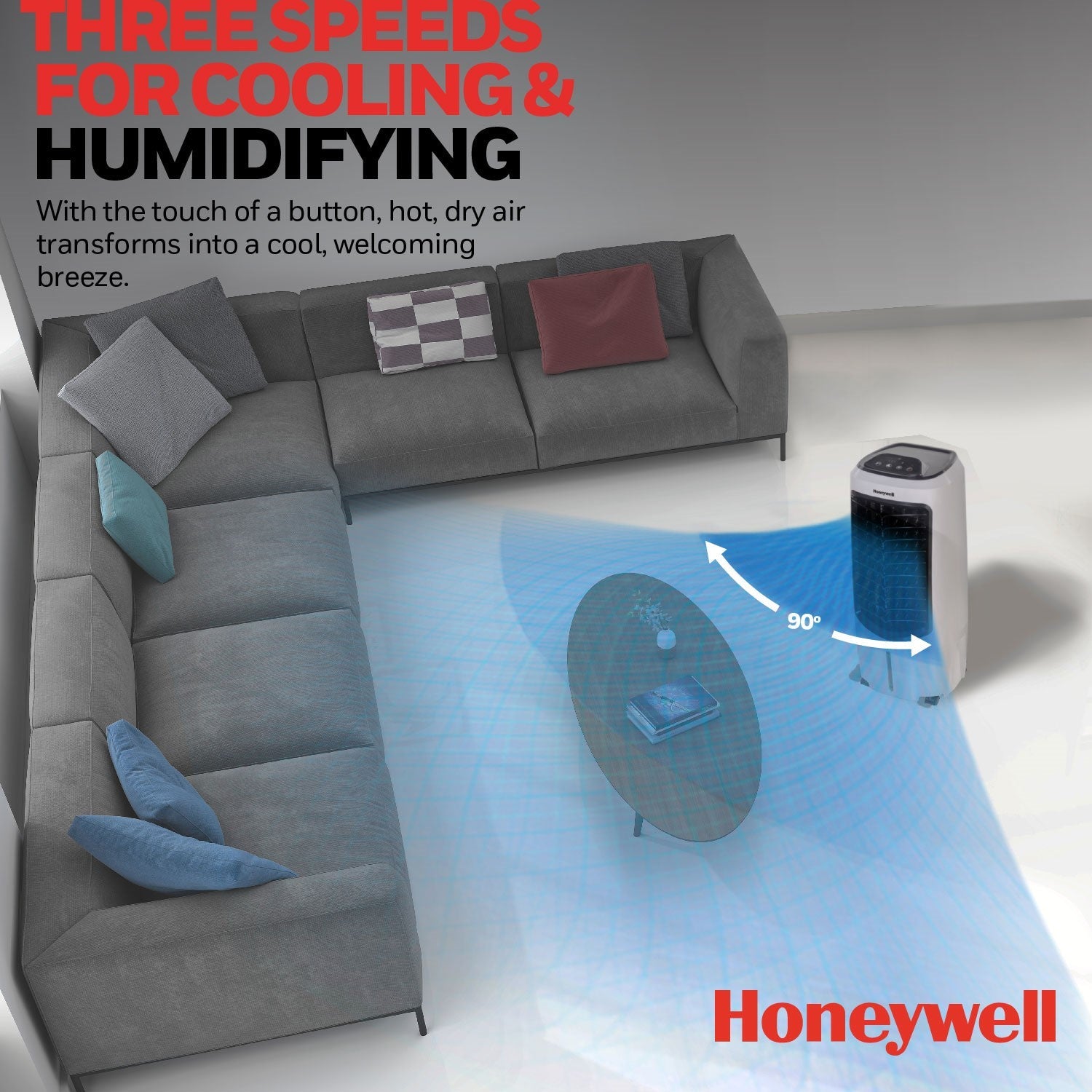 Honeywell 10L Evaporative Air Cooler with Remote - TC10PCE